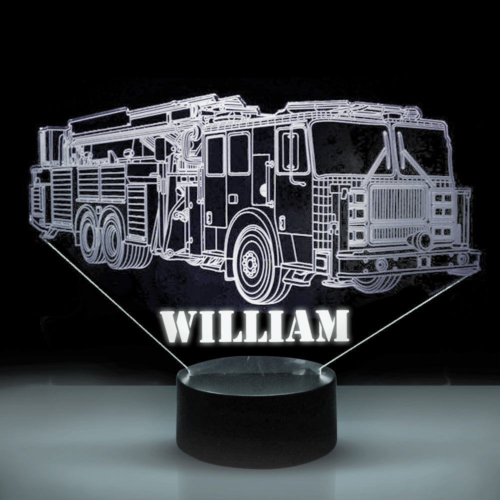 Personalized 7/16 Color Changing Long Truck 3D Illusion Led Lamp