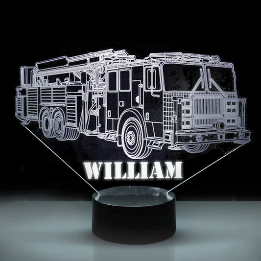 Personalized 7/16 Color Changing Long Truck 3D Illusion Led Lamp