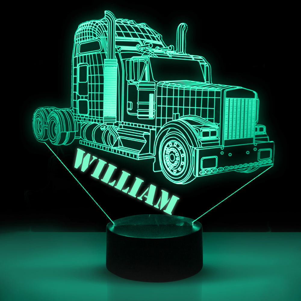 Personalized 7/16 Color Changing Lorry Right 3D Illusion Led Lamp