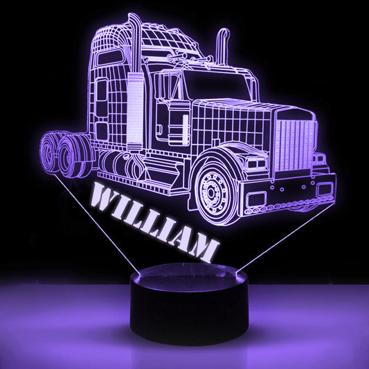Personalized 7/16 Color Changing Lorry Right 3D Illusion Led Lamp