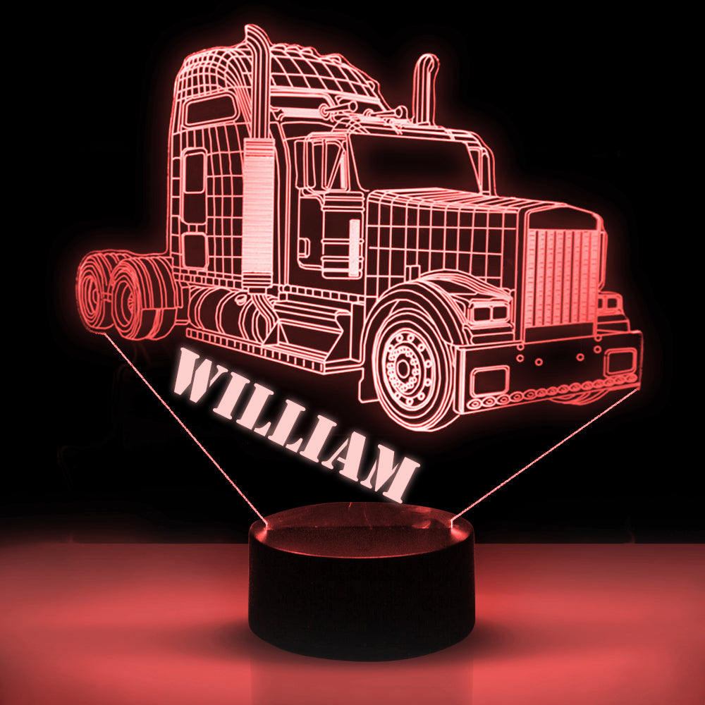 Personalized 7/16 Color Changing Lorry Right 3D Illusion Led Lamp