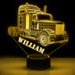 Personalized 7/16 Color Changing Lorry Right 3D Illusion Led Lamp