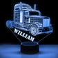 Personalized 7/16 Color Changing Lorry Right 3D Illusion Led Lamp