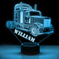 Personalized 7/16 Color Changing Lorry Right 3D Illusion Led Lamp