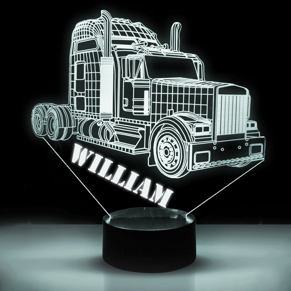 Personalized 7/16 Color Changing Lorry Right 3D Illusion Led Lamp