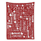 Personalized Name Arrange With Heart Word Art Multi Colors Fleece Blanket