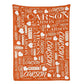 Personalized Name Arrange With Heart Word Art Multi Colors Fleece Blanket