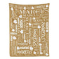 Personalized Name Arrange With Heart Word Art Multi Colors Fleece Blanket