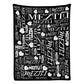 Personalized Name Arrange With Heart Word Art Multi Colors Fleece Blanket