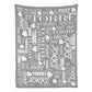 Personalized Name Arrange With Heart Word Art Multi Colors Fleece Blanket