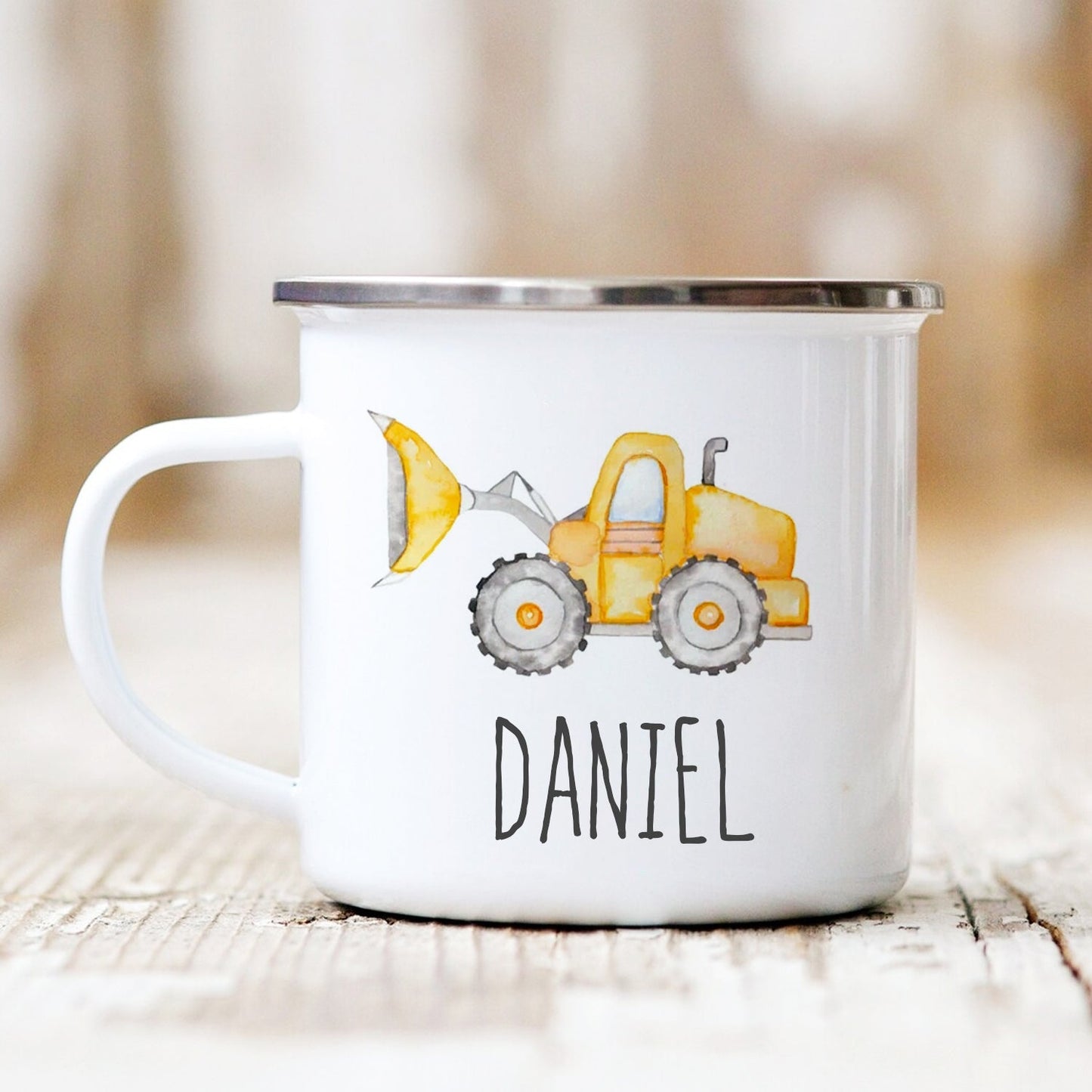 Personalized Enamel Constructions Mug Multi Colors Rim