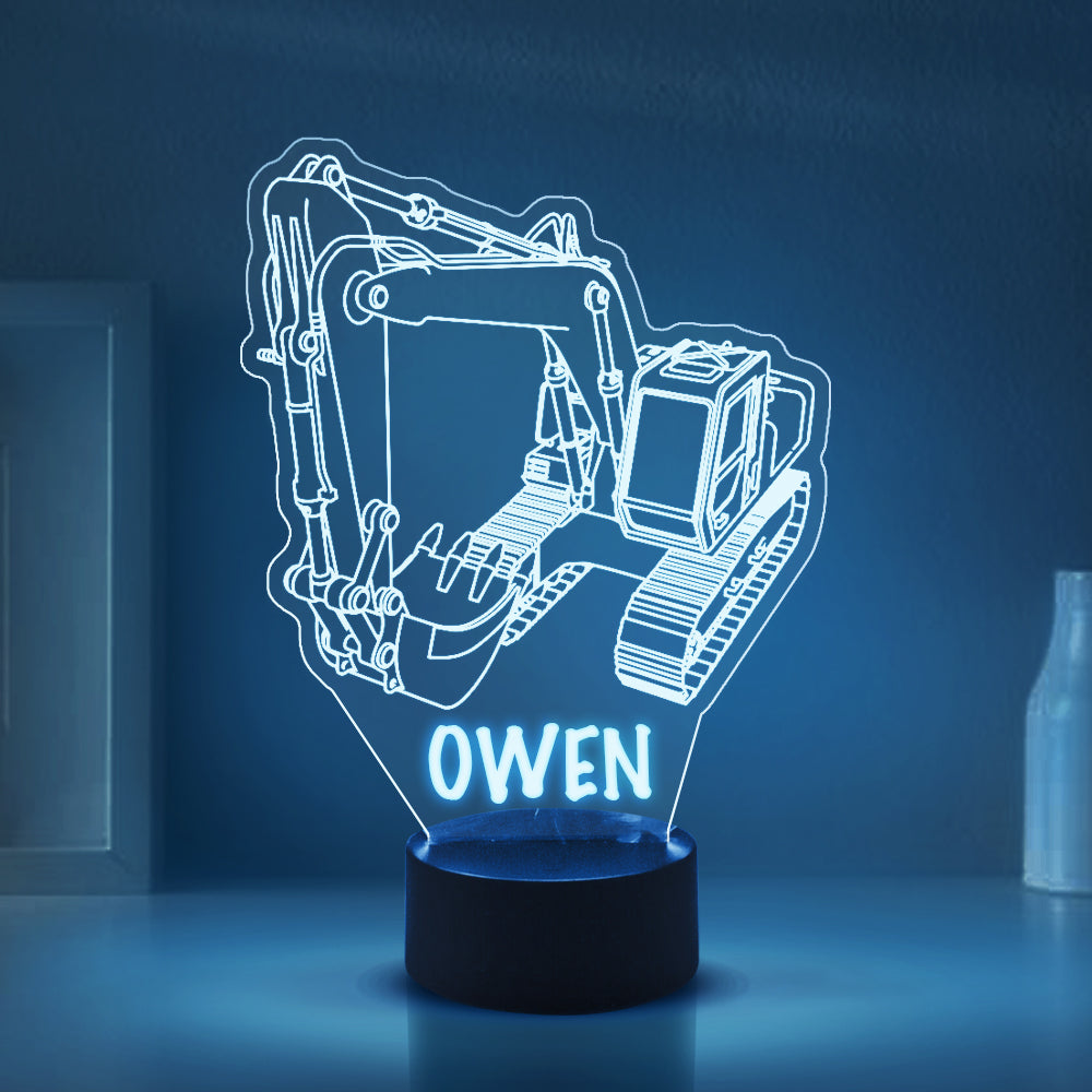 Personalized 7/16 Colors Changing Led Night Light Exacvator