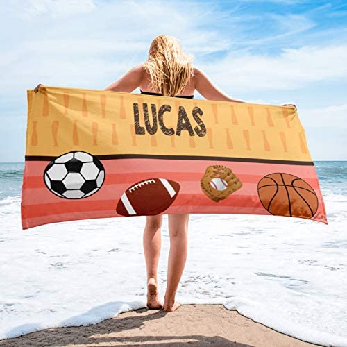 Personalized Sports Tennis Kids Beach Towel