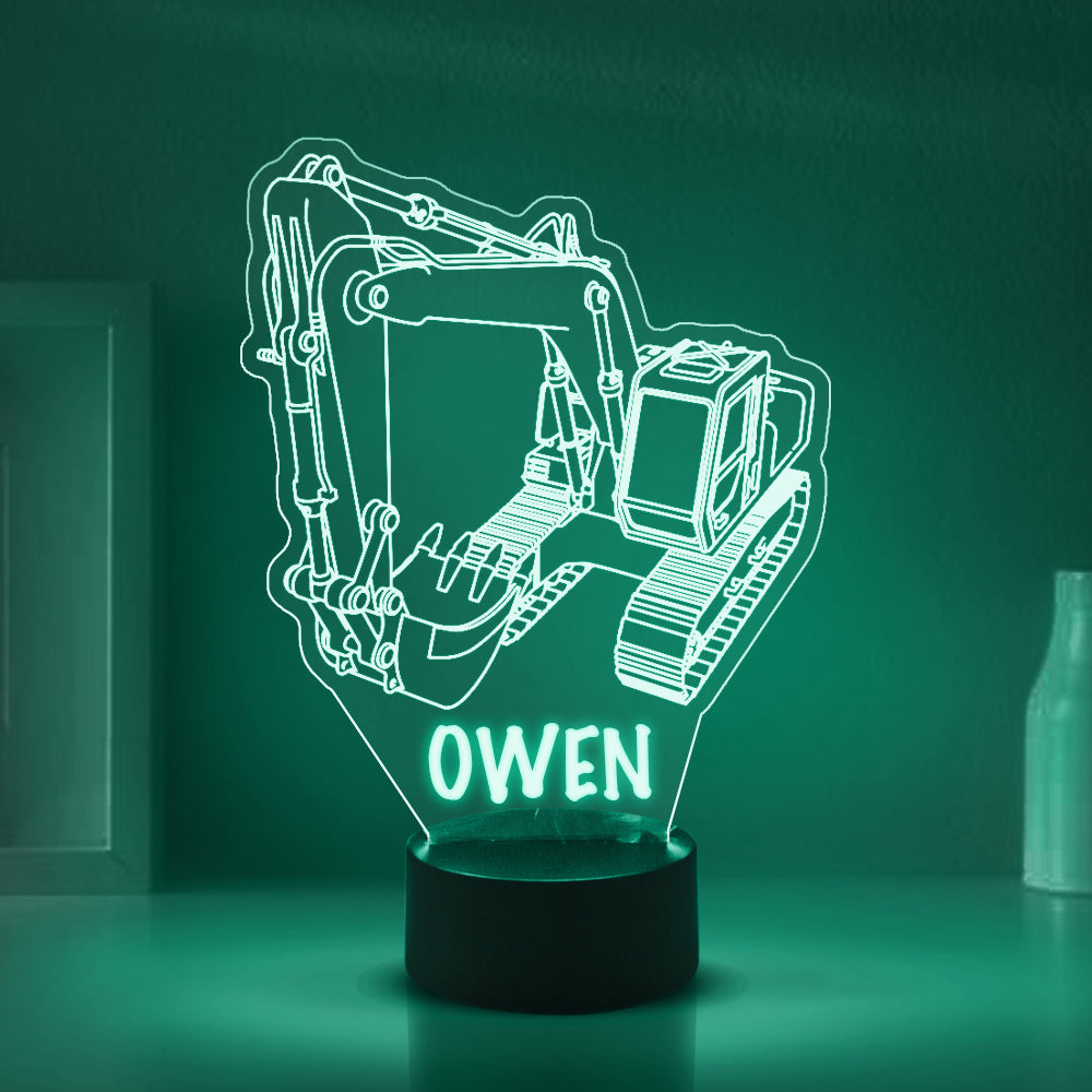 Personalized 7/16 Colors Changing Led Night Light Exacvator