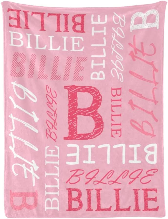 Personalized Name With Initial Word Art Multi Colors Fleece Blanket