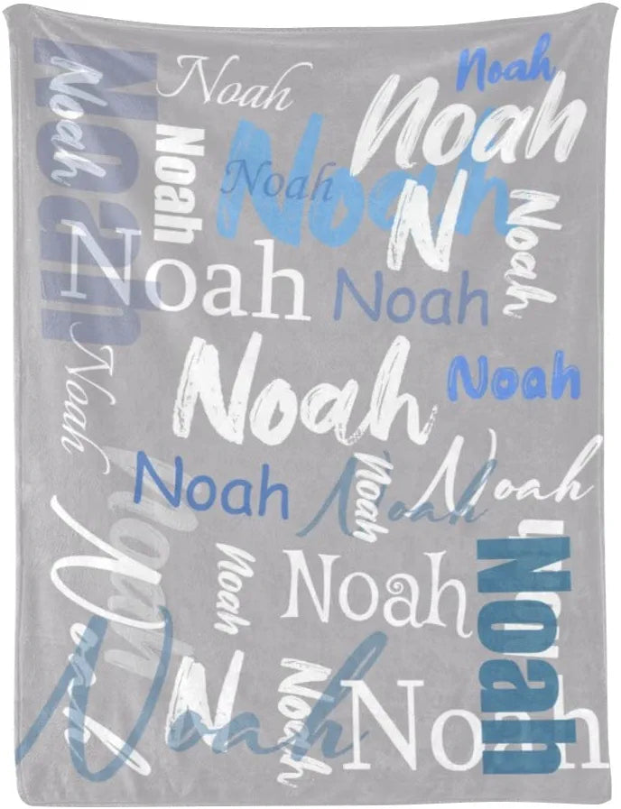 Personalized Big Name Word Art Baby Girl Fleece Blanket
