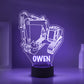 Personalized 7/16 Colors Changing Led Night Light Exacvator
