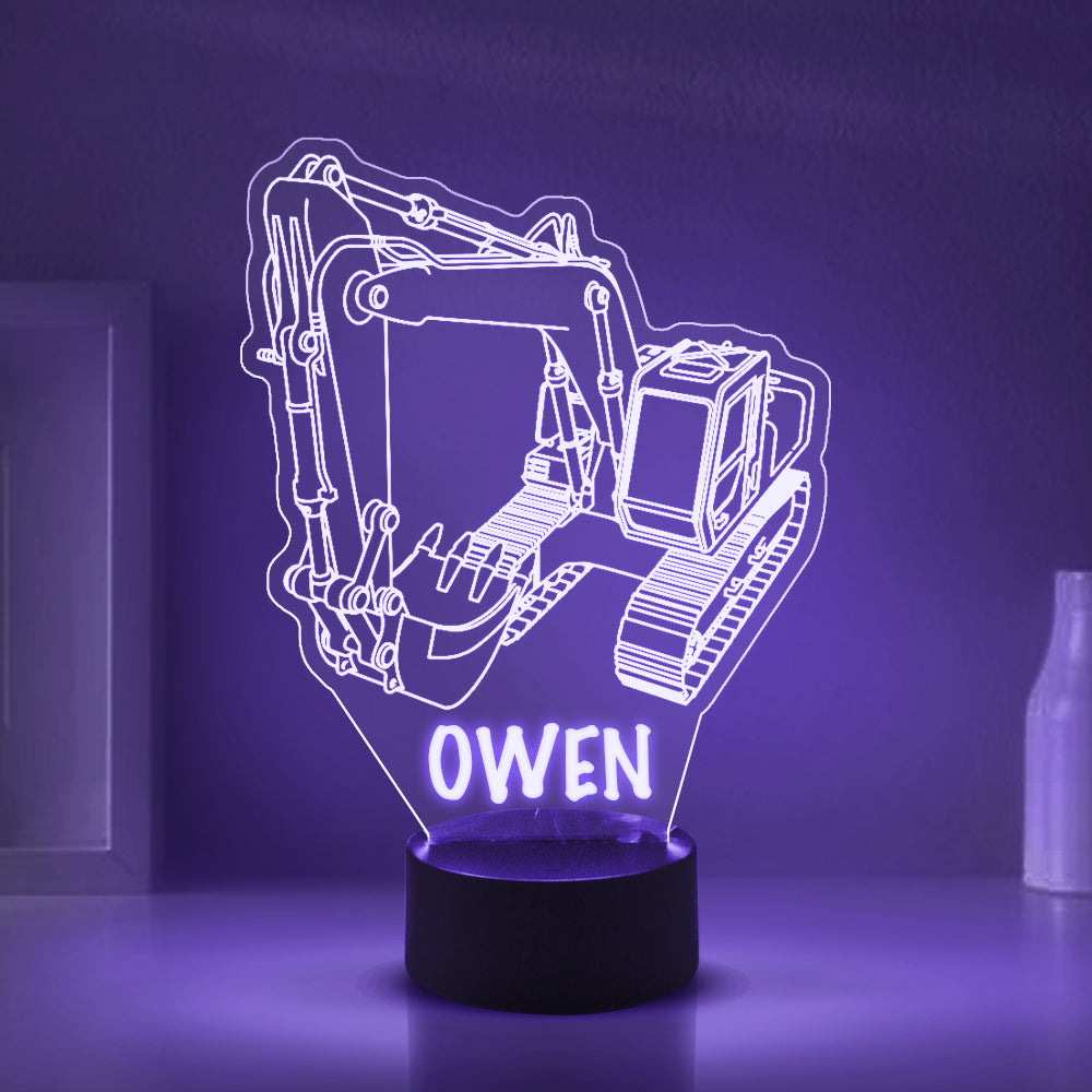 Personalized 7/16 Colors Changing Led Night Light Exacvator