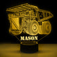 Personalized 7/16 Color Changing Dump Truck 3D Illusion Led Lamp