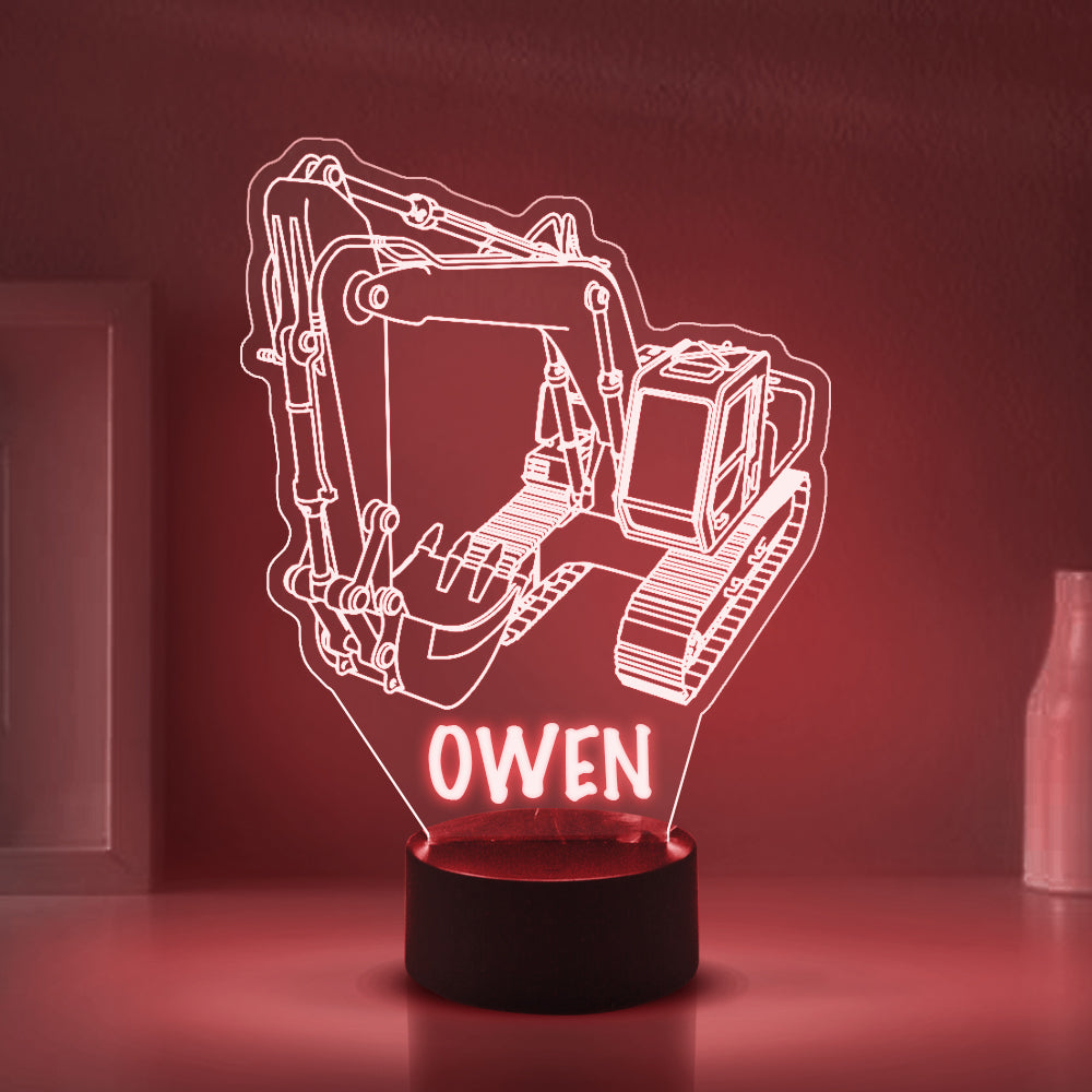 Personalized 7/16 Colors Changing Led Night Light Exacvator