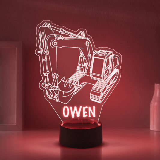 Personalized 7/16 Colors Changing Led Night Light Exacvator