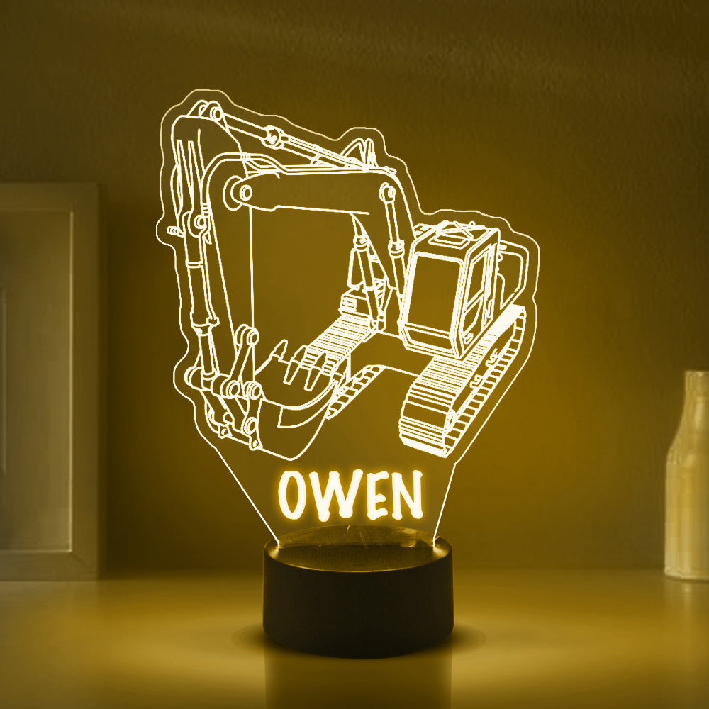 Personalized 7/16 Colors Changing Led Night Light Exacvator