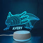 Personalized 3D Salamander Night Lights with Name 7/16 Colors Changing Led Lamp