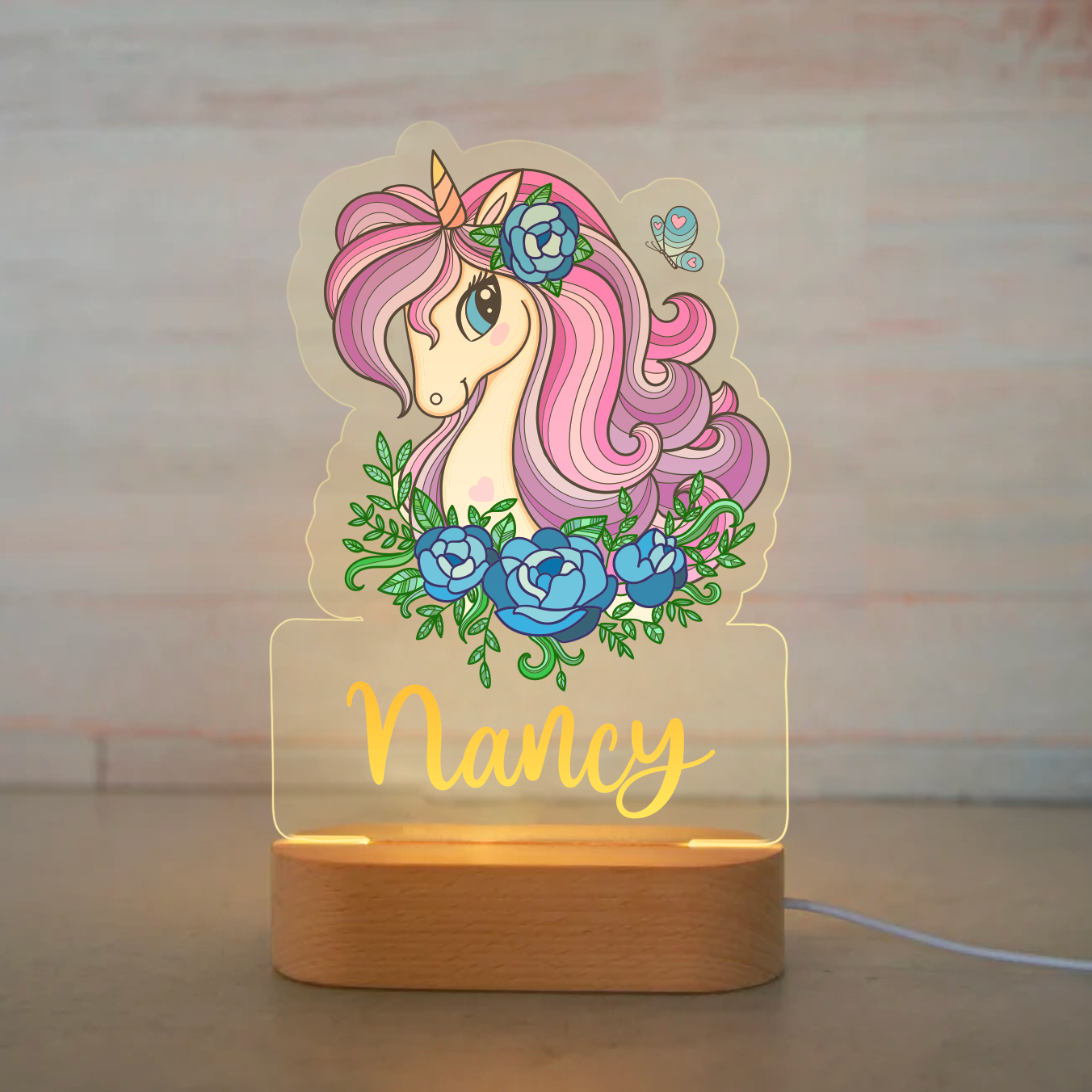 Personalized Light LED Bedroom Night Light Boys Girls Animal Mood Lighting I09 Unicorn