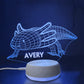 Personalized 3D Salamander Night Lights with Name 7/16 Colors Changing Led Lamp
