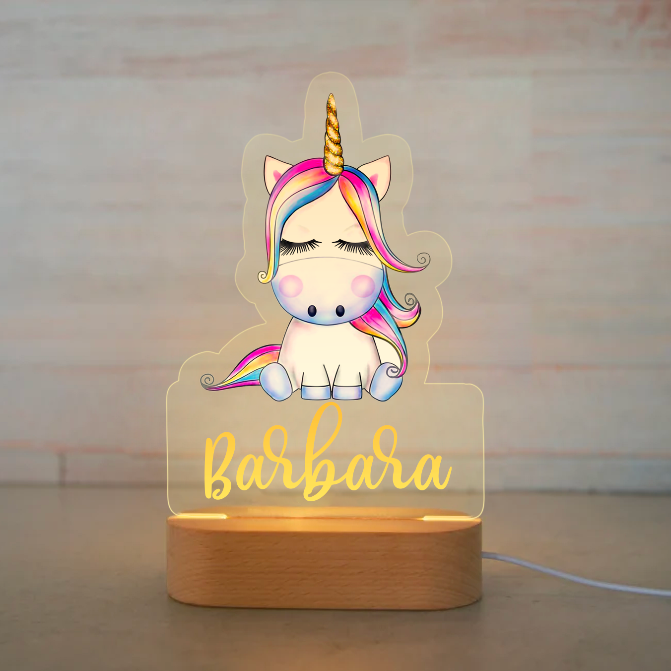 Personalized Light LED Bedroom Night Light Boys Girls Animal Mood Lighting I10 Unicorn