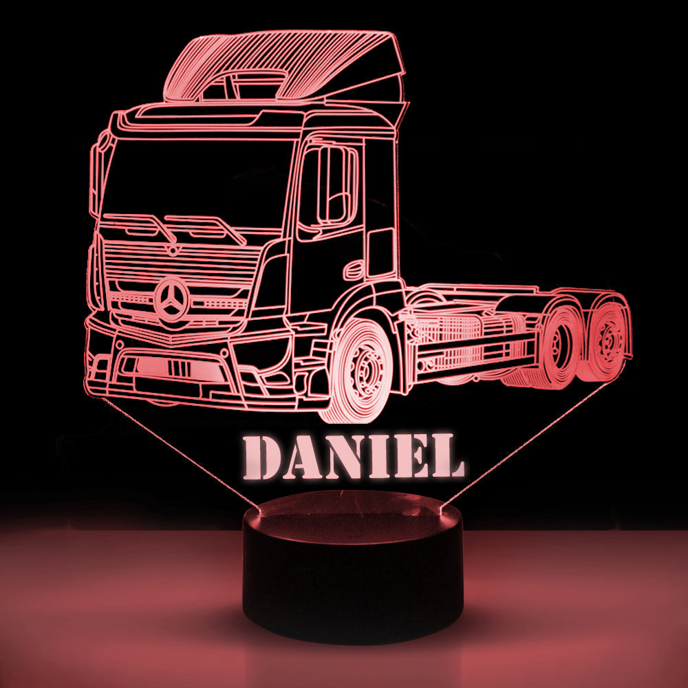 Personalized 7/16 Color Changing Tow Truck 3D Illusion Led Lamp