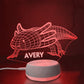 Personalized 3D Salamander Night Lights with Name 7/16 Colors Changing Led Lamp