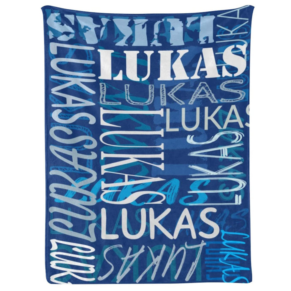 Personalized Big Name Arrange Word Art Multi Colors Fleece Blanket