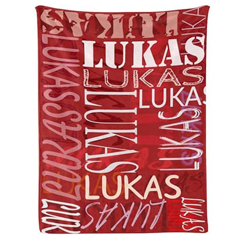 Personalized Big Name Arrange Word Art Multi Colors Fleece Blanket