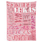 Personalized Big Name Arrange Word Art Multi Colors Fleece Blanket
