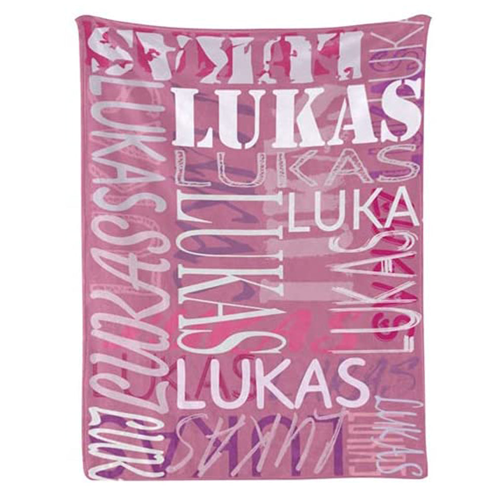 Personalized Big Name Arrange Word Art Multi Colors Fleece Blanket