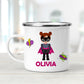 Personalized Super Hero Enamel Mug