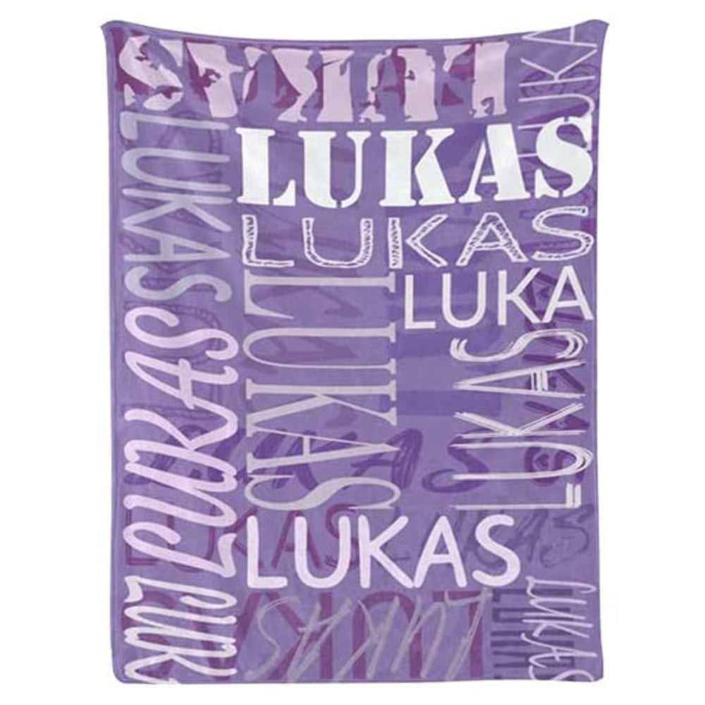 Personalized Big Name Arrange Word Art Multi Colors Fleece Blanket