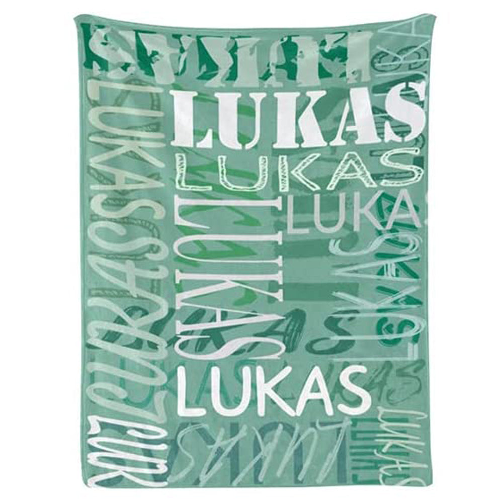 Personalized Big Name Arrange Word Art Multi Colors Fleece Blanket