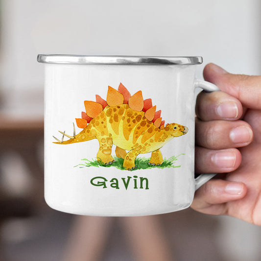 Personalized Multi Colors Rim Enamel Dinosaur Mug | 22112836