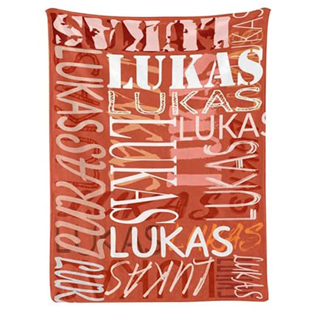 Personalized Big Name Arrange Word Art Multi Colors Fleece Blanket
