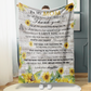 Personalized Mom/Nana/Auntie Blanket With Sunflower