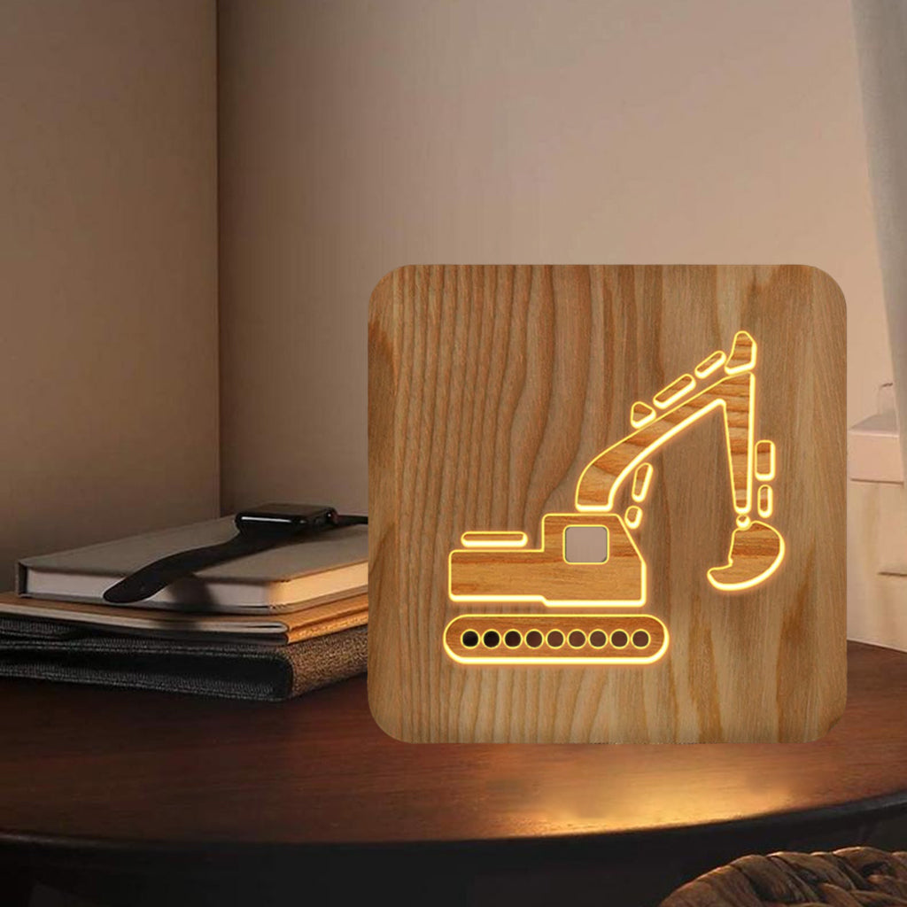 Personalized Creative Wood Excavator Light