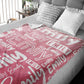 Personalized Name Fade Out Word Art Multi Colors Fleece Blanket