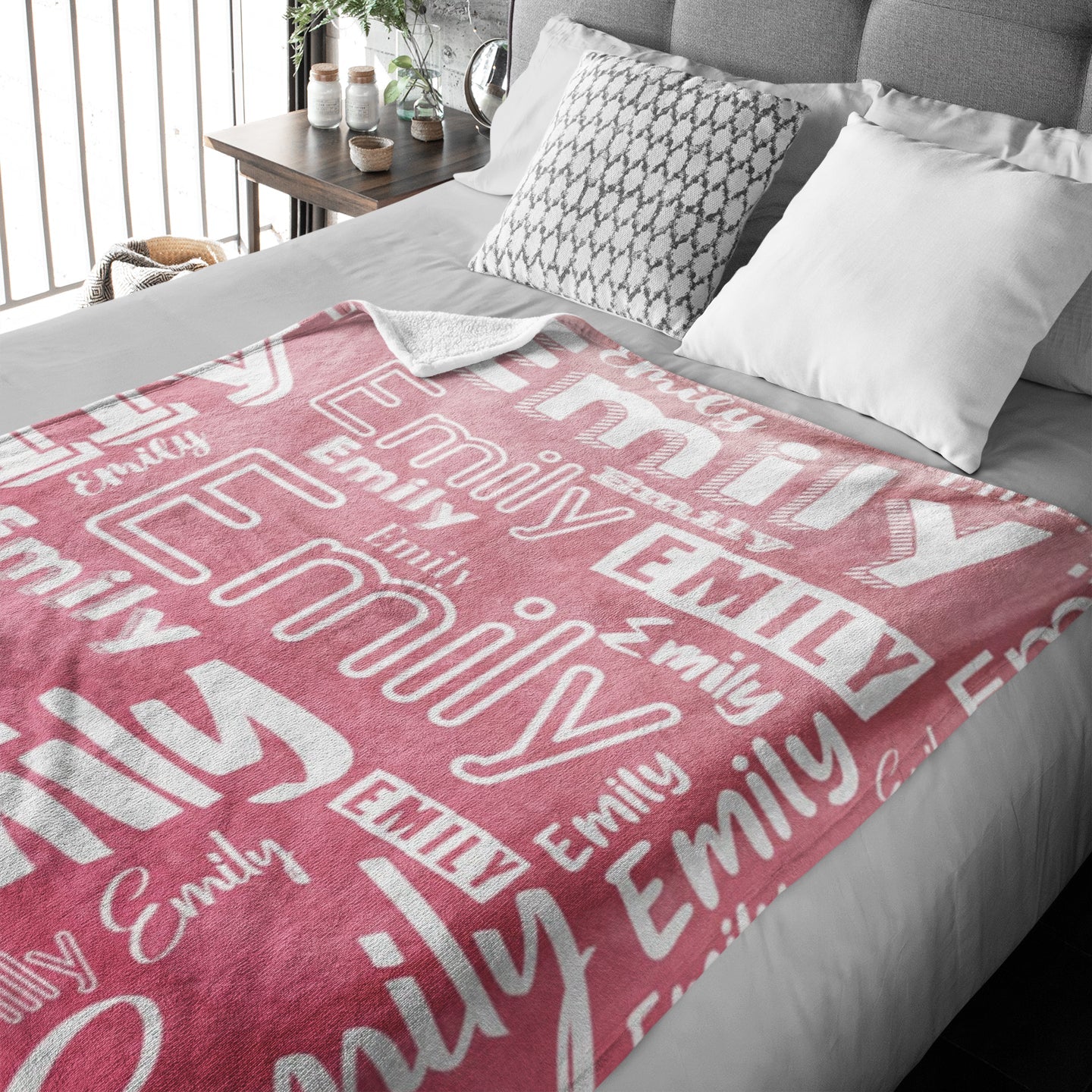 Personalized Name Fade Out Word Art Multi Colors Fleece Blanket