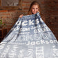 Personalized Name Fade Out Word Art Multi Colors Fleece Blanket