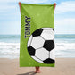 Personalized Soccer Sports Kids Beach Towel Soccer