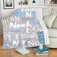 Personalized Big Name Word Art Baby Girl Fleece Blanket