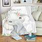 Custom Elephant Baby Blankets Water Color Floral
