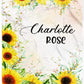 Personalized Sunflower Newborn Baby Girl Children Name Fleece Blanket | 110222